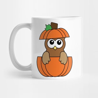 Cute Owl In Pumpkin Mug